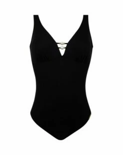 Maillot De Bain Une Pièce Nageur Maintien Ouvert Lise Charmel Perles Nacrées (Noir)