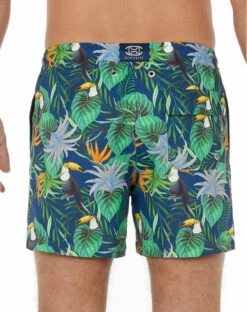 Short De Bain HOM Toucan (Imprimé Marine) -MARIE JO Ventes short de bain hom toucan imprime marine 2