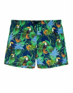 Short De Bain HOM Toucan (Imprimé Marine) -MARIE JO Ventes short de bain hom toucan imprime marine 3