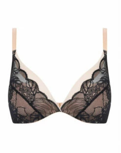 Soutien-gorge Coque Plongeant Chantelle Midnight Flowers (Noir) -MARIE JO Ventes soutien gorge coque plongeant chantelle midnight flowers noir 3