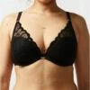 Soutien-gorge Coque Plunge Chantelle Fleurs (Noir) -MARIE JO Ventes soutien gorge coque plunge chantelle fleurs noir