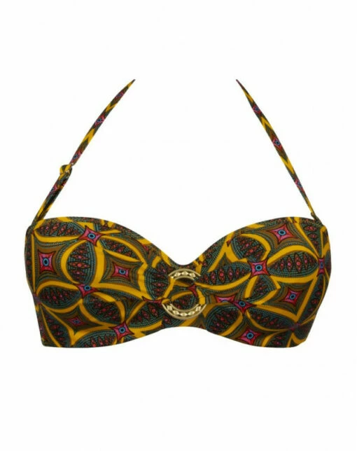Soutien-gorge De Bain Bandeau à Coques Antigel La Muse Africa (Jaune Africa) -MARIE JO Ventes soutien gorge de bain bandeau a coques antigel la muse africa jaune africa