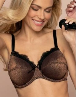 Soutien-gorge Emboîtant Confort Antigel Disco Dentelle (Cuivre Disco)
