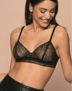 Soutien-gorge Sans Armature Antigel Déco Folies (Noir)
